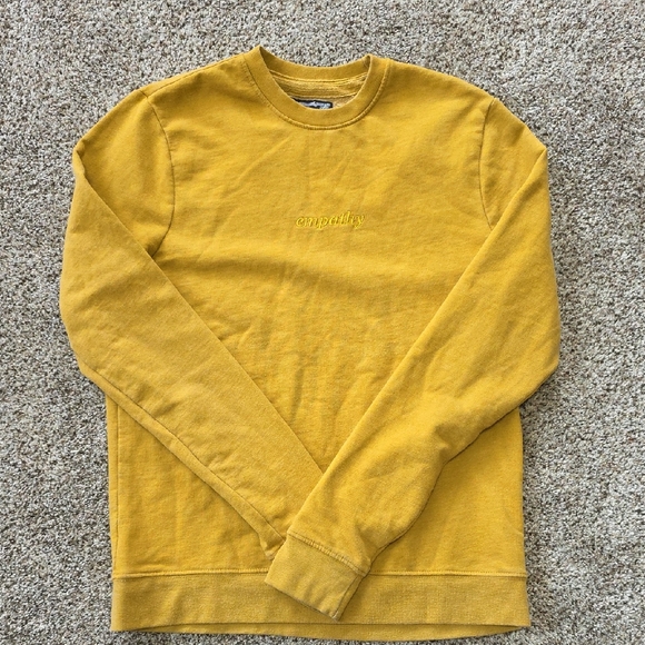Blind Rooster Other - Empathy Men's Crewneck Sweater - Mustard Yellow